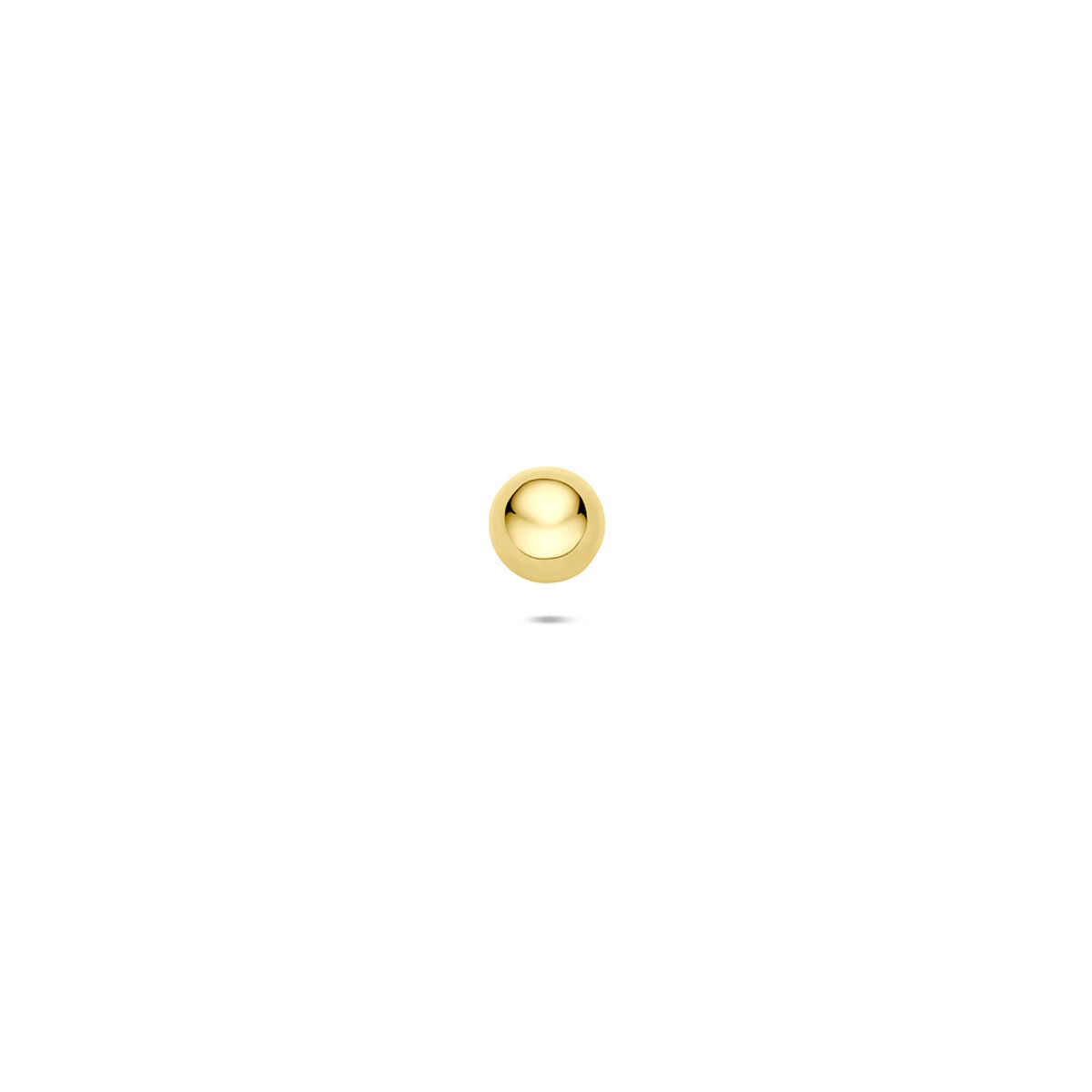 Piercing de oro amarillo de 14k con bola de 4 mm, diseño puro y refinado.