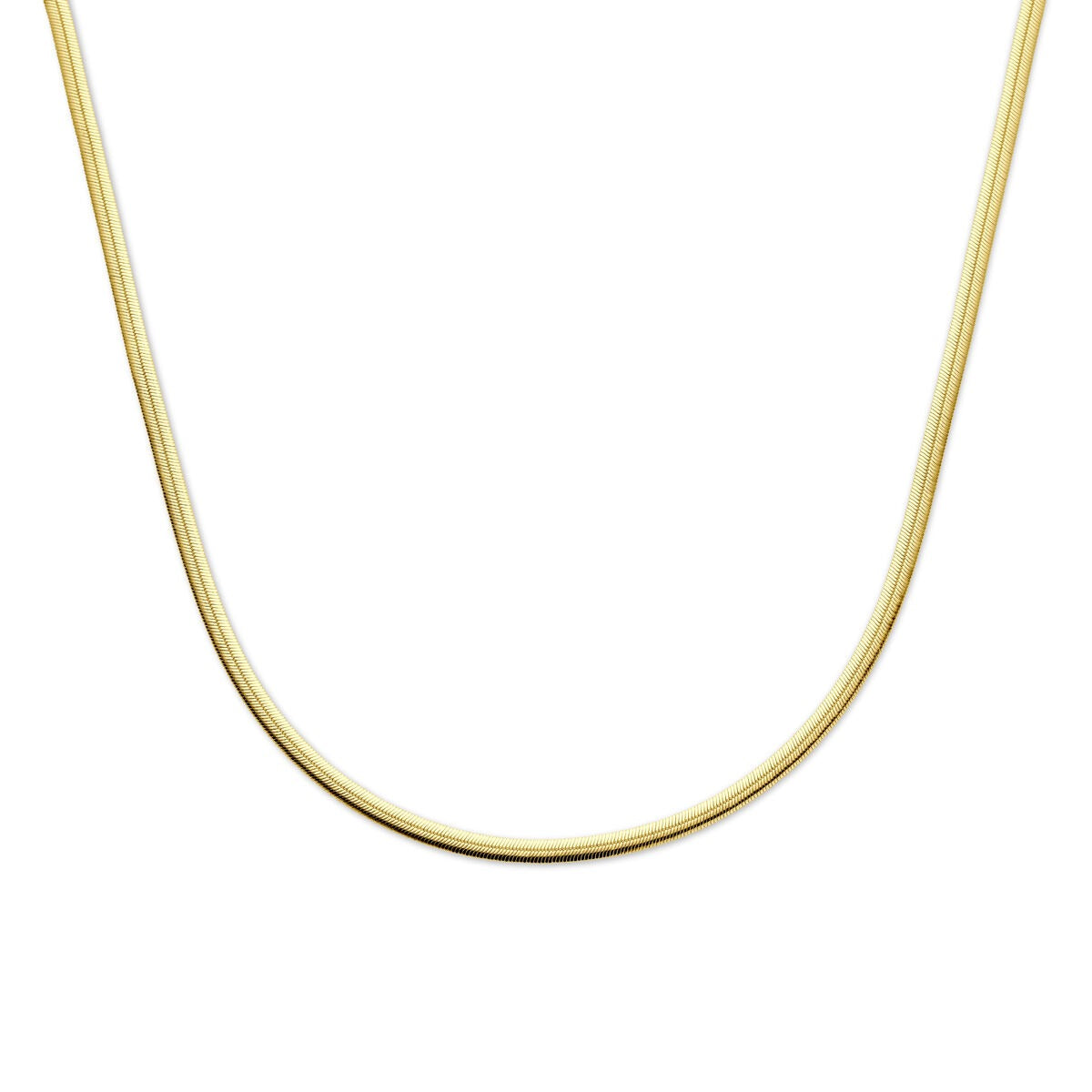 Cadena gourmette dorada de 4 mm, elaborada en plata 925 con baño de oro amarillo.