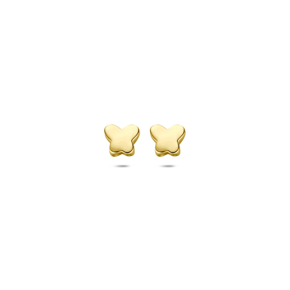 Pendientes de corazón en oro amarillo de 14k.