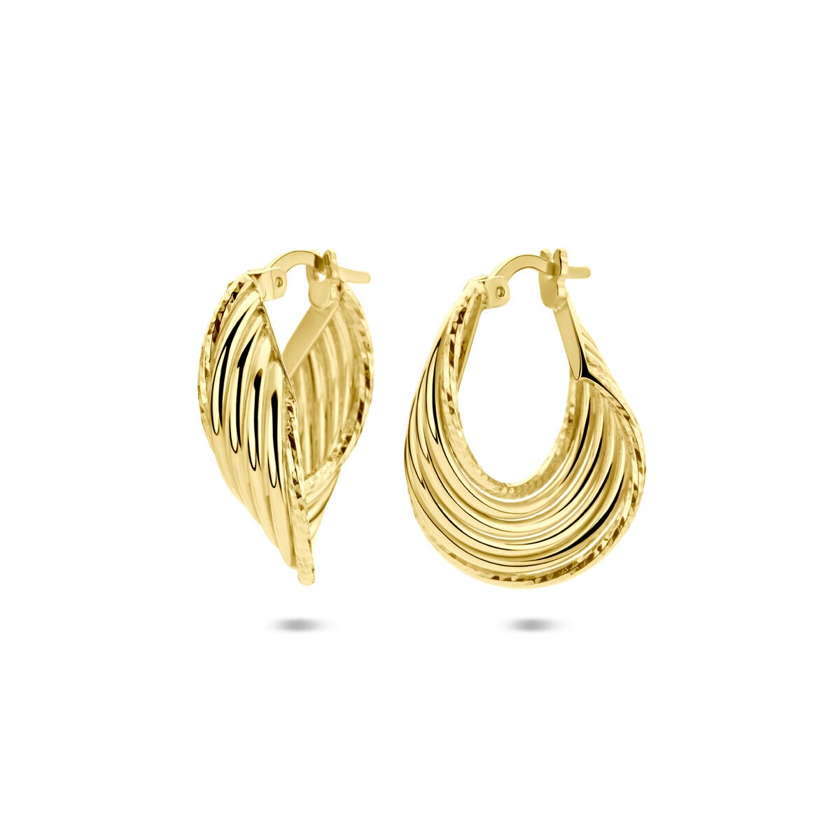 Aros chapados en oro de plata – 25 x 7 mm