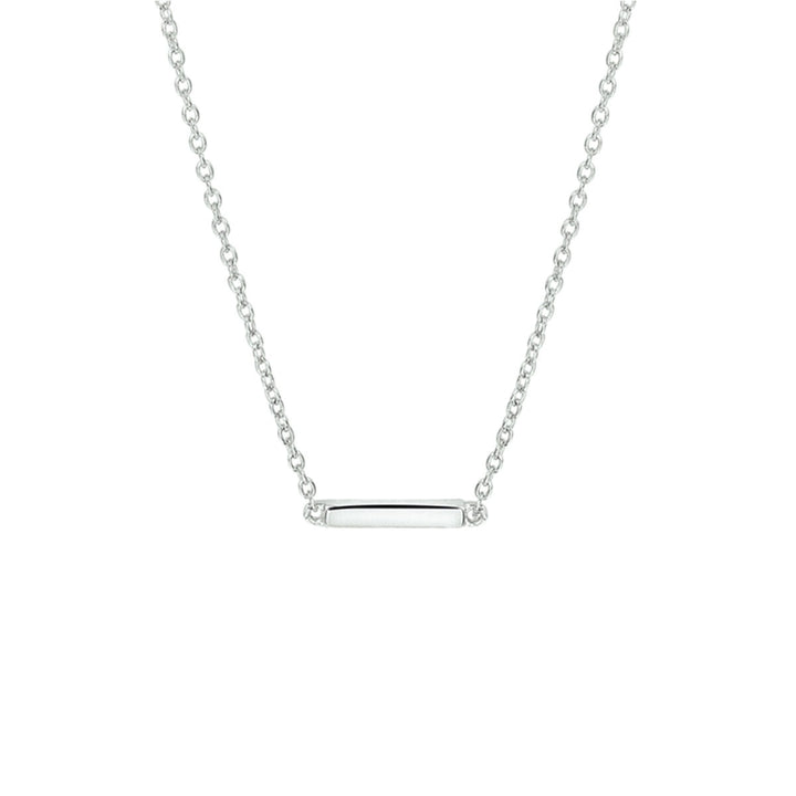 Zilveren collier met balkje – gerhodineerd 925 zilver
