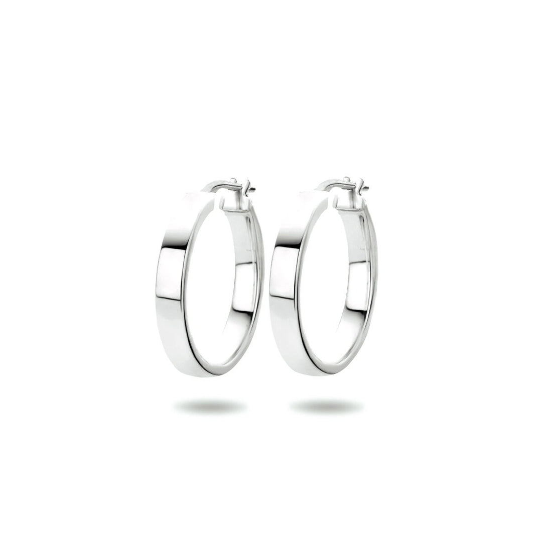 aros de plata rodiado