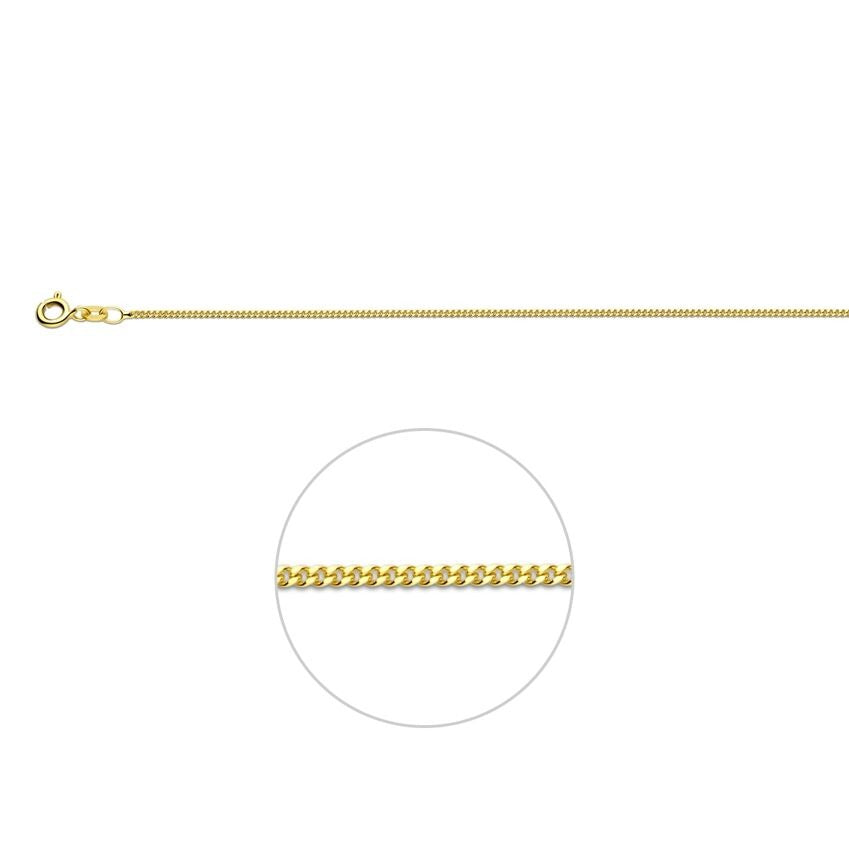 Pulsera gourmet de oro de 9 quilates con cierre de langosta.