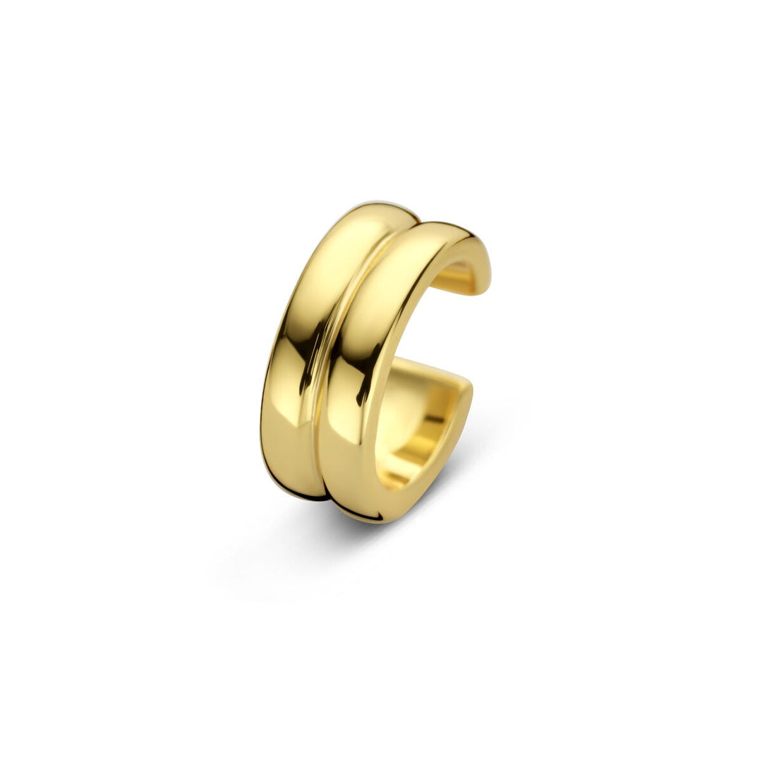 Verguld zilveren ear cuff – stijlvolle gouden touch zonder piercing