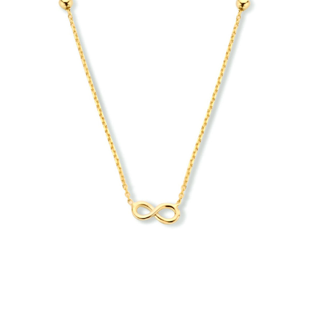 9k Geelgouden collier met infinity hanger