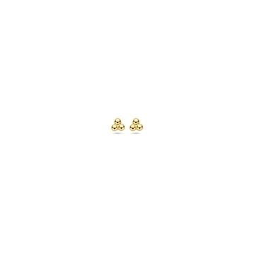 Pendientes de oro de 9k con diseño esférico.