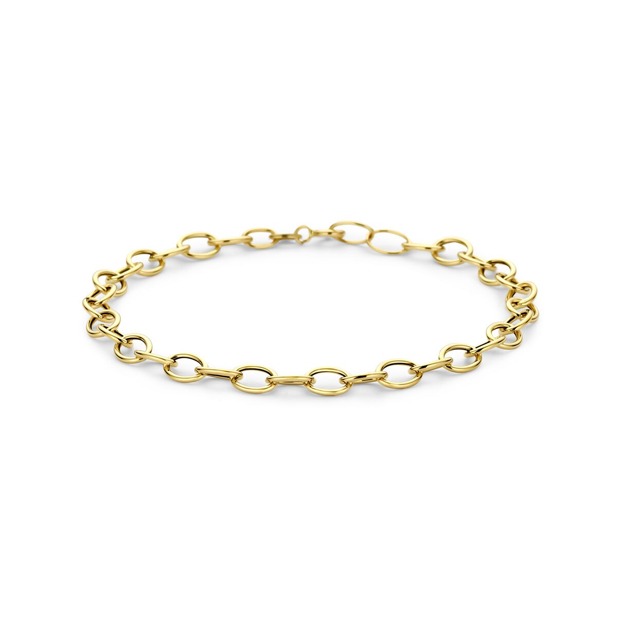 Pulsera de eslabones de ancla en oro amarillo de 14 quilates.