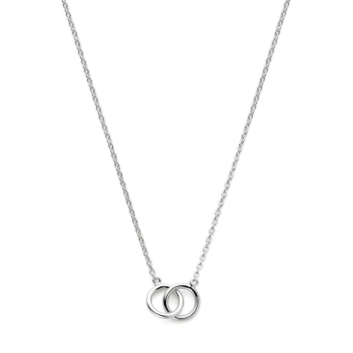 Zilveren dames ketting met rondjes – gerhodineerd anker collier