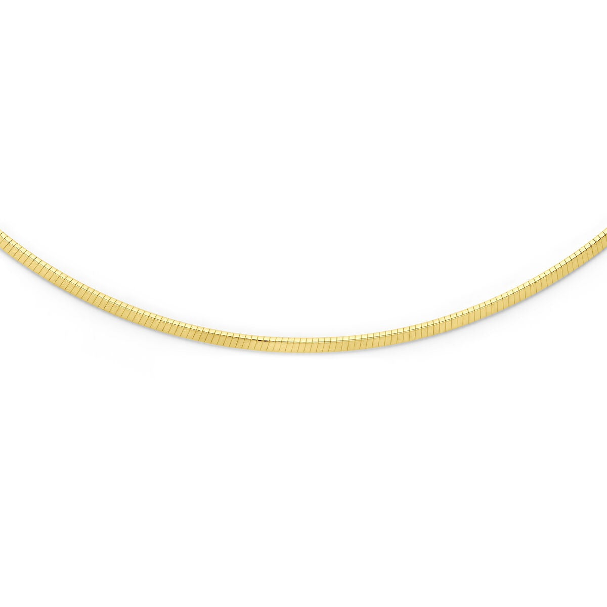 collar de oro amarillo omega – 2.5 mm 45 cm