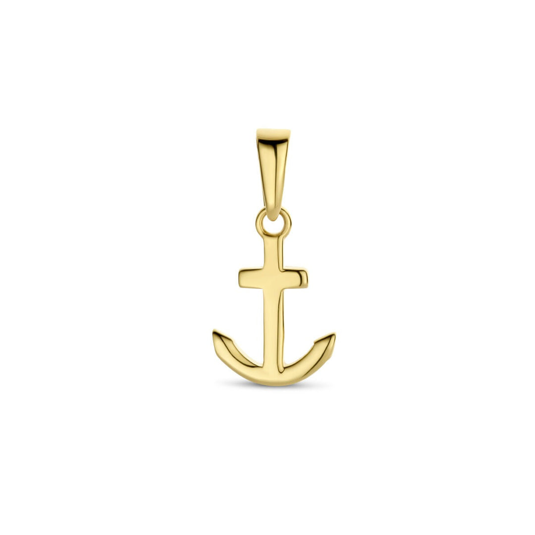 9k Geelgouden anker hanger