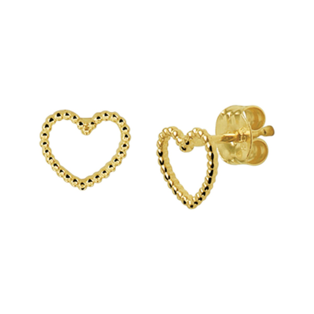 Pendientes de botón en oro – 14k, acabado pulido