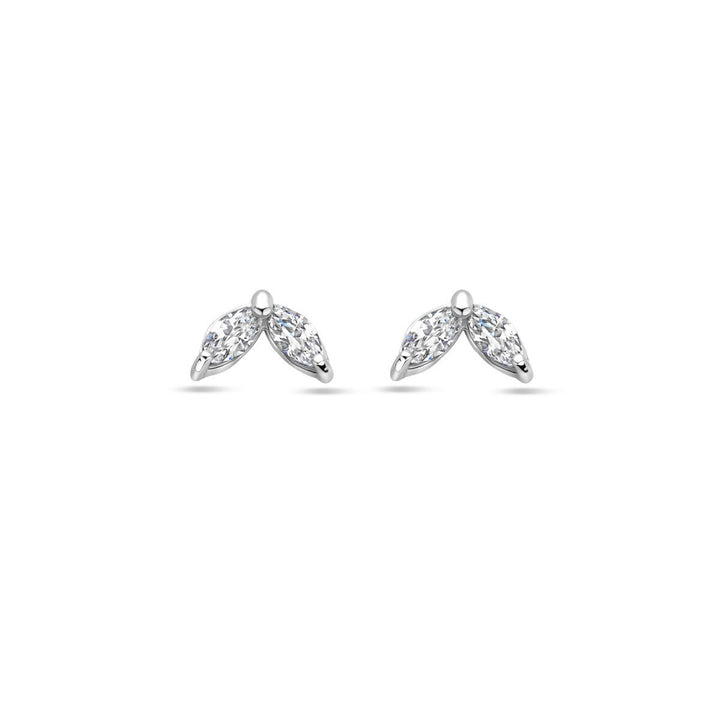 Zilveren oorknopjes met zirkonia – gerhodineerd 925 zilver