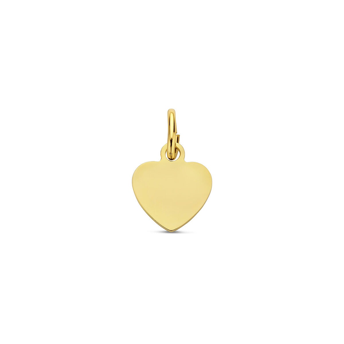 Colgante en forma de corazón de oro amarillo de 9 quilates, tamaño 7,5 mm.