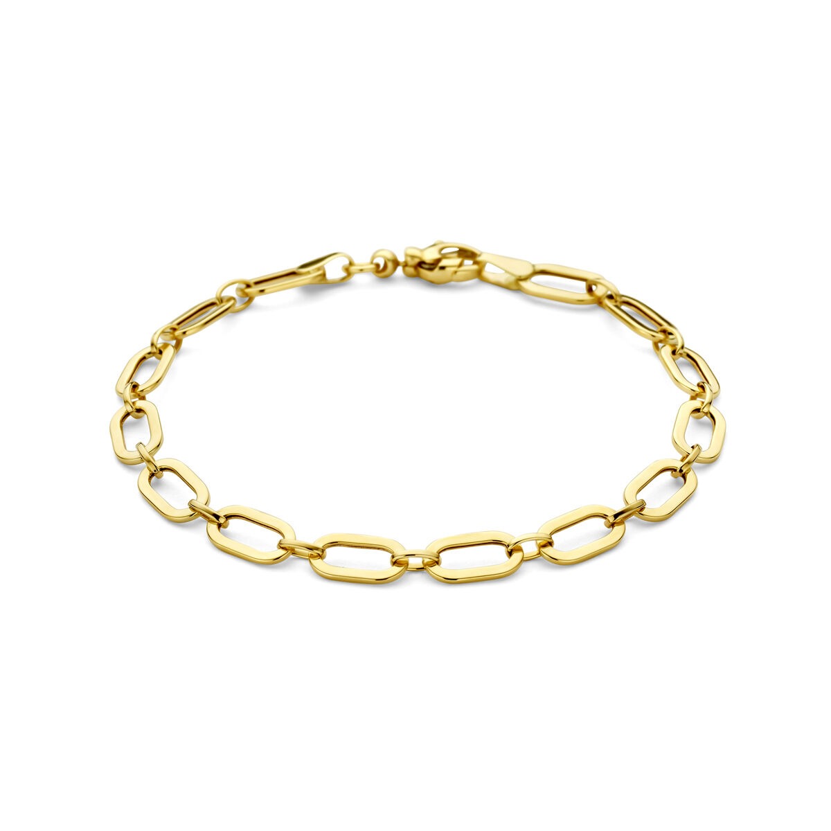 Pulsera de eslabones de ancla en oro amarillo de 9 quilates para dama.