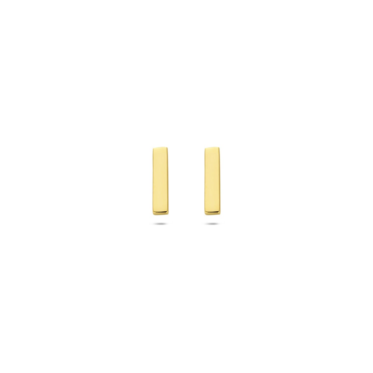 Pendientes de oro amarillo de 9 quilates con forma de barra.