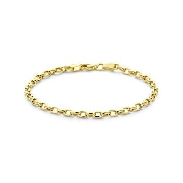 Pulsera de eslabones de ancla en oro amarillo de 9 quilates.