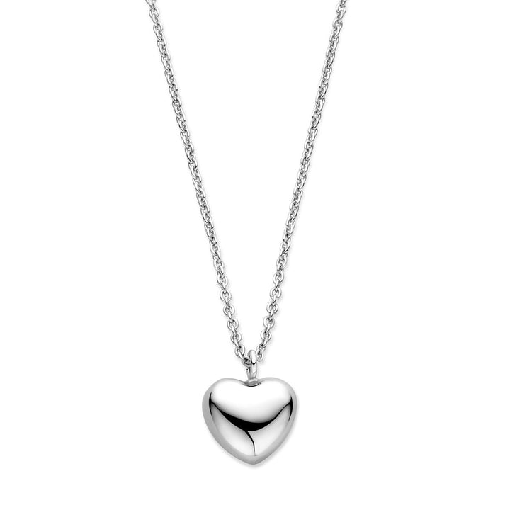 Zilveren ketting met hart – gerhodineerd collier
