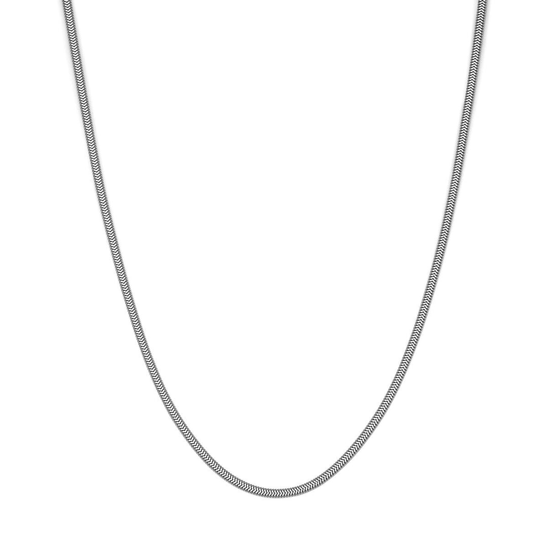 Gerhodineerd 925 zilveren slangencollier