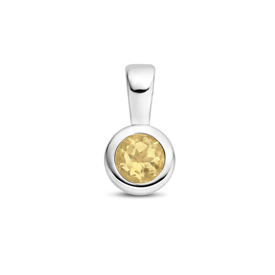 hanger met geboortesteen zilver gerhodineerd