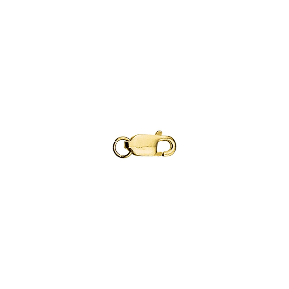 Cierre de langosta de oro amarillo de 9 quilates, con un diseño compacto y brillante.