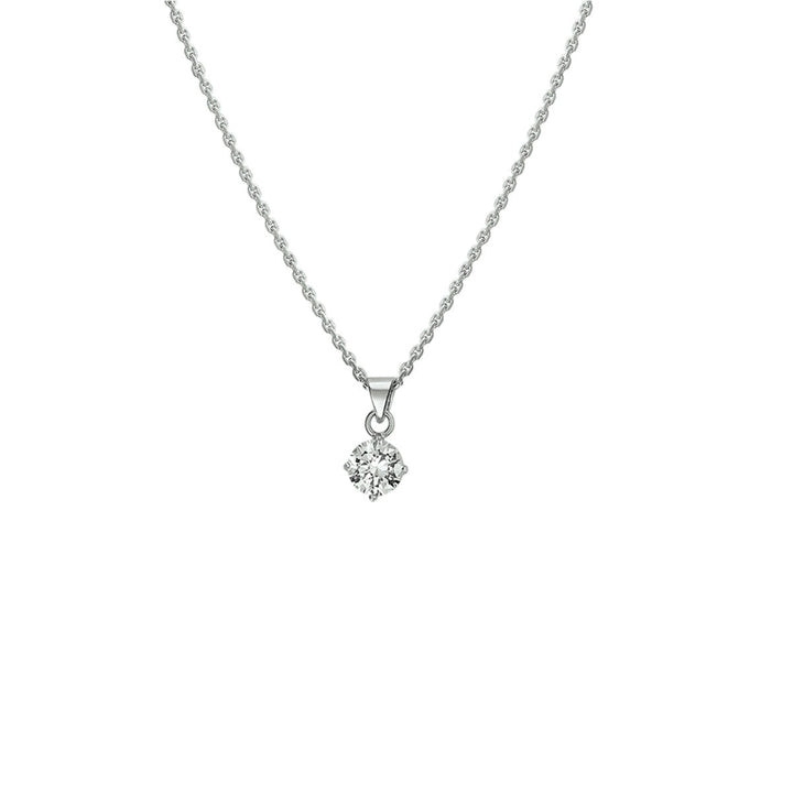 Zilveren collier met zirkonia – gerhodineerd 925 zilver