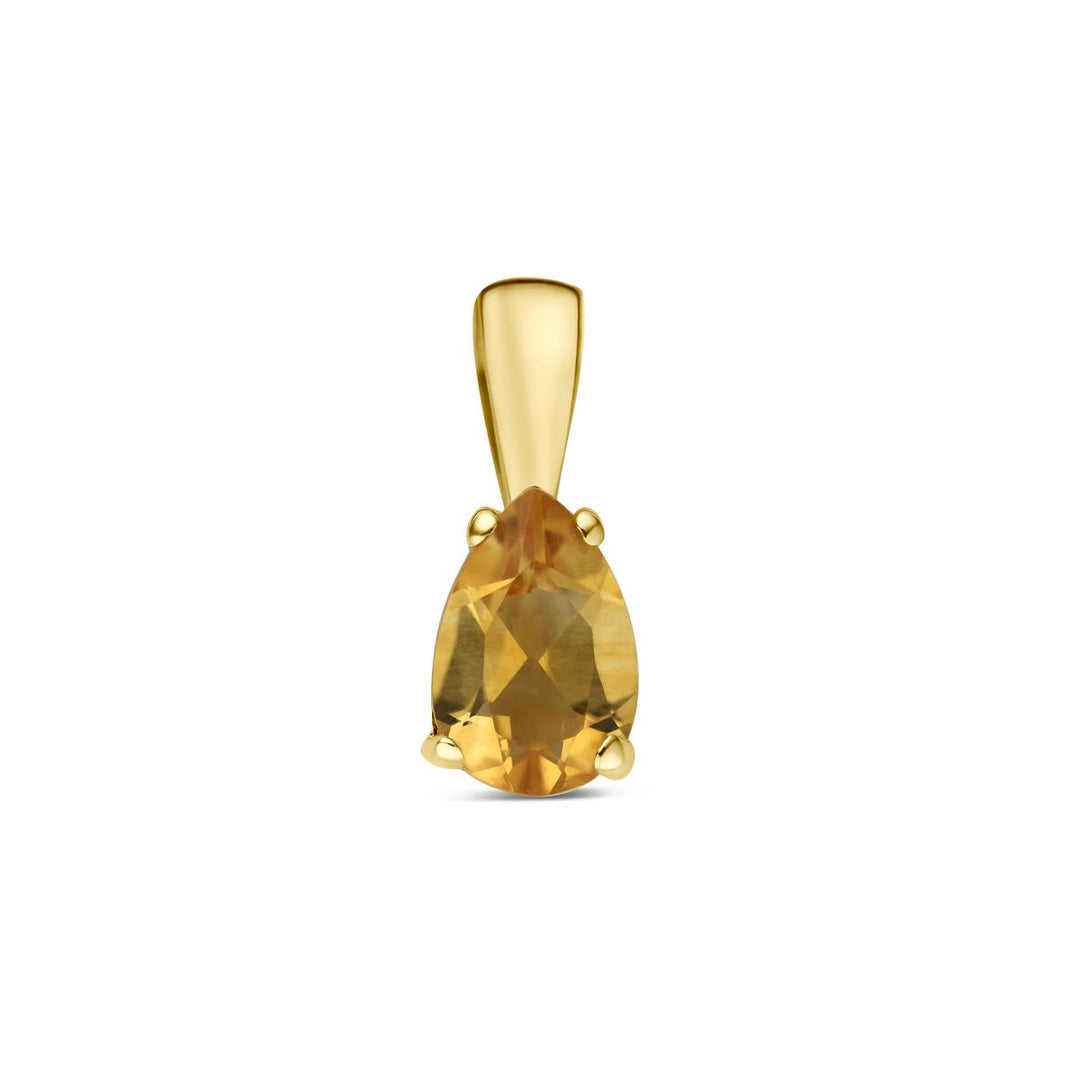 14k Geelgouden hanger met citrien