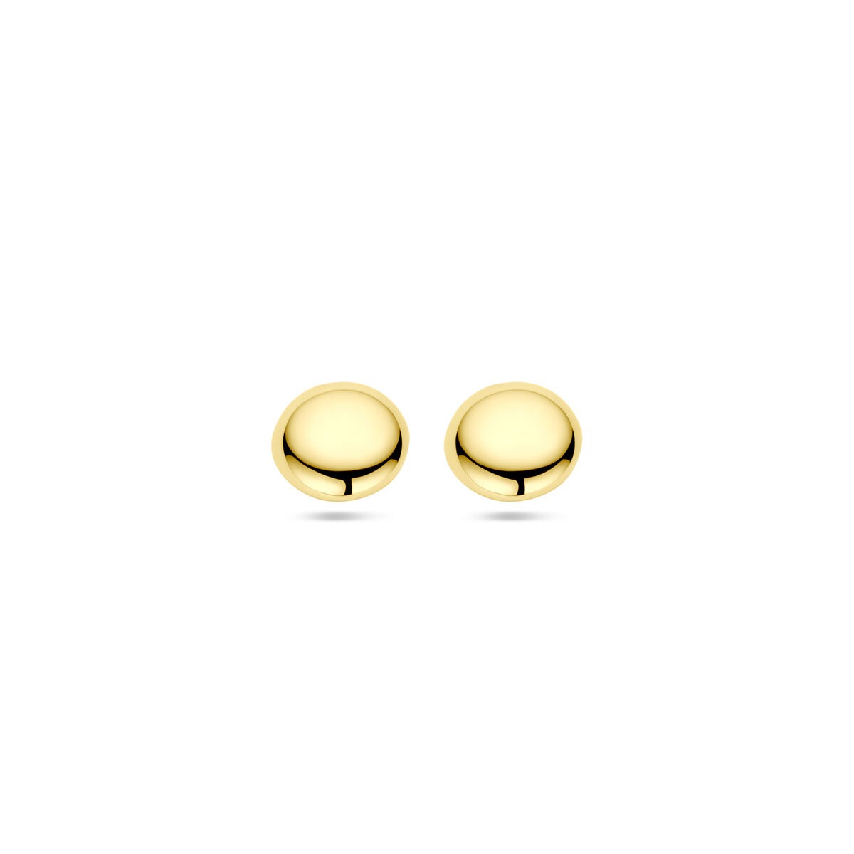 Pendientes de oro de 9k en forma de media esfera.