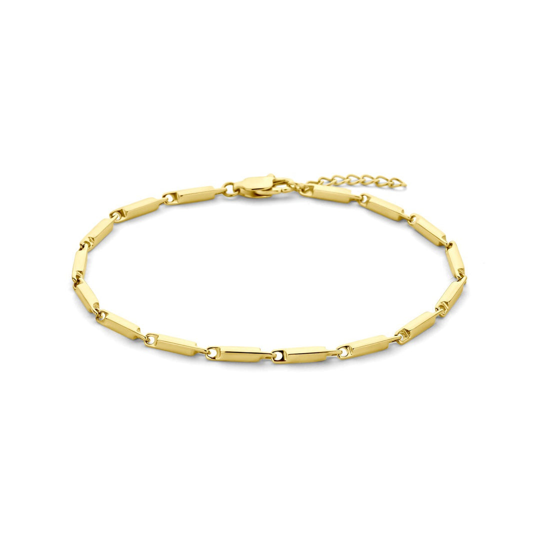 Goudkleurige stalen armband 2.5mm met verlengstuk