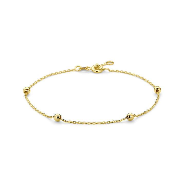 9k geelgouden dames armband met bolletjes – verfijnd en vrouwelijk design