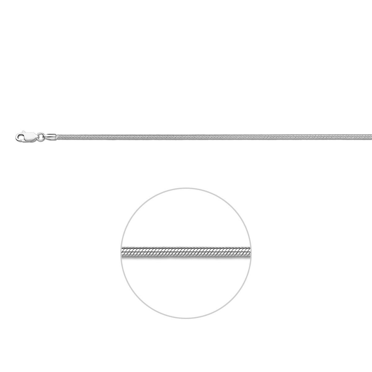 Pulsera esclava de plata para dama, de 2.0 mm de ancho, con un diseño liso y cierre de langosta.