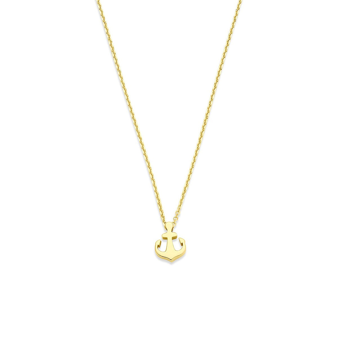 14k Geelgouden ketting met anker