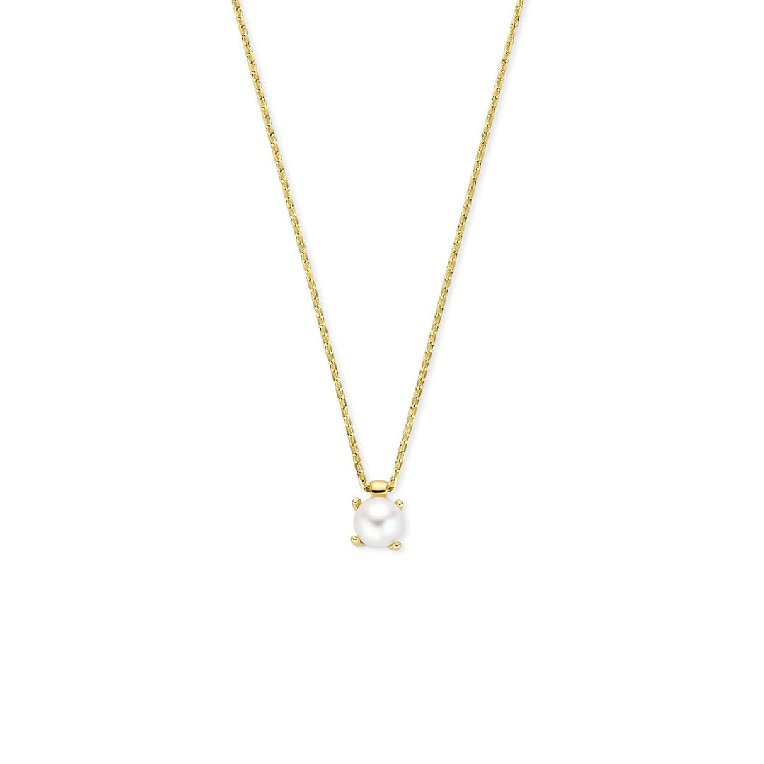 14k Geelgouden parel collier dames