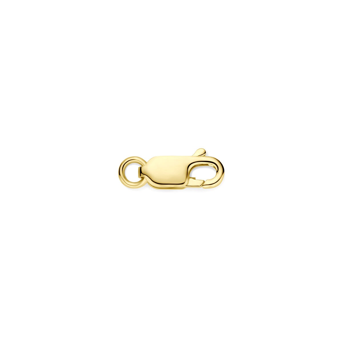 Cierre de langosta de oro amarillo de 9 quilates con un diseño simple y acabado brillante.