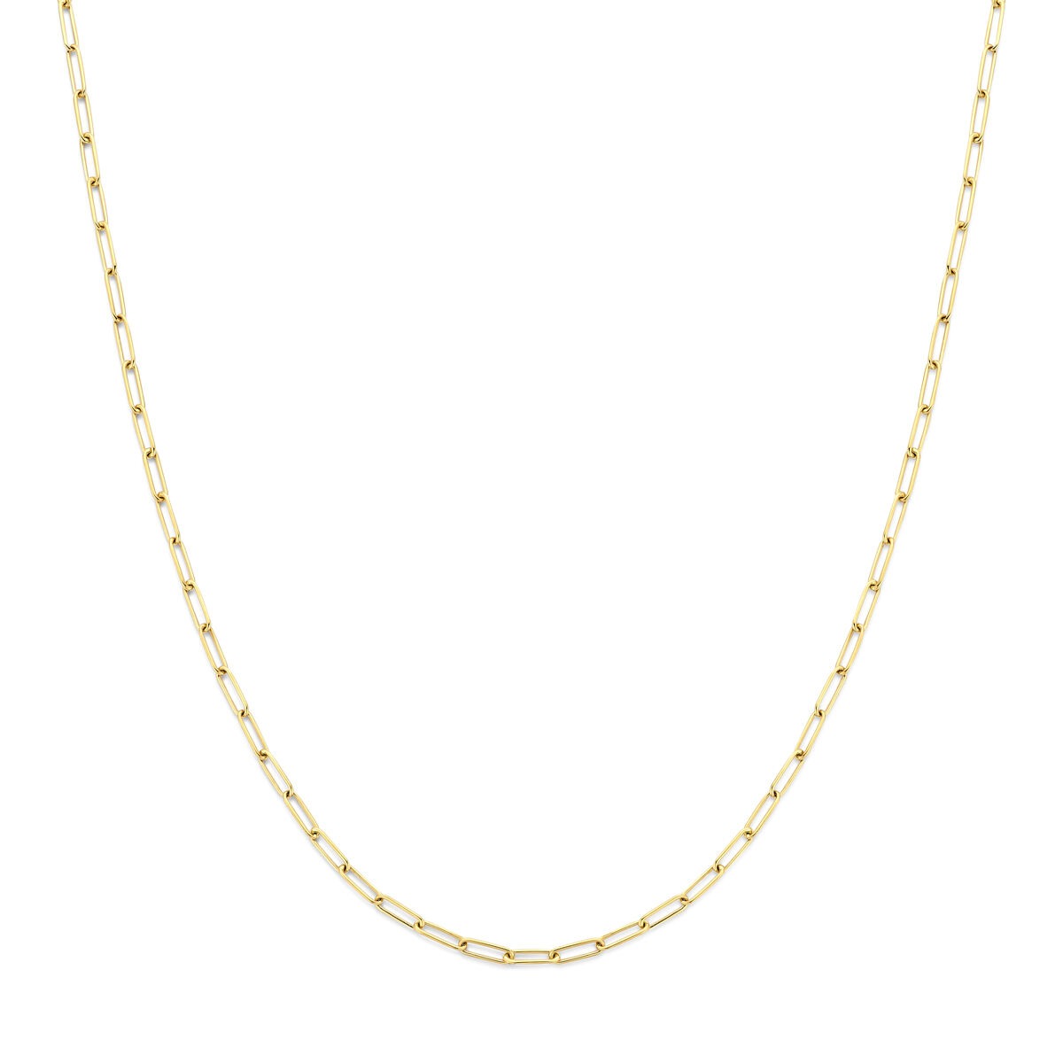 Collar de oro amarillo de 14k con eslabones de ancla.