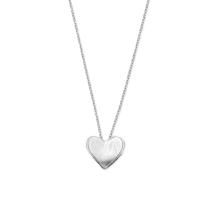 Gerhodineerd 925 zilveren collier met hart
