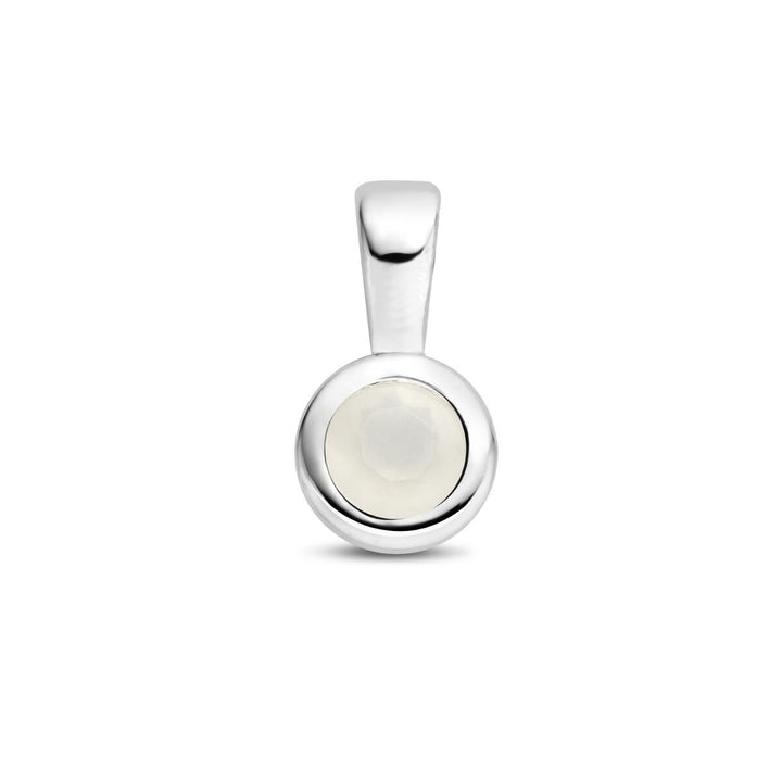 hanger met geboortesteen zilver gerhodineerd