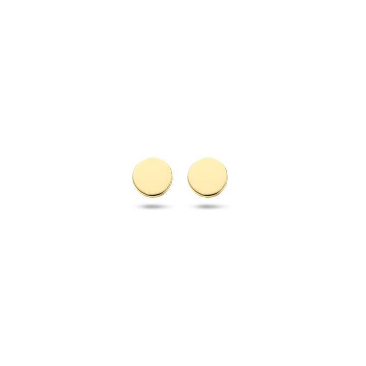 Gouden ronde oorknoppen – 14k, 4 mm poli afgewerkt
