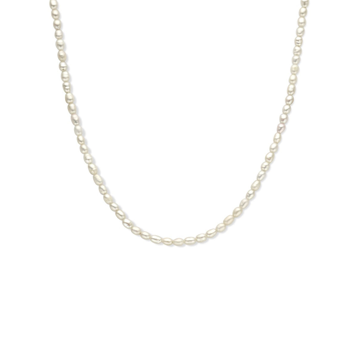 Collar dorado de plata con perlas de agua dulce.