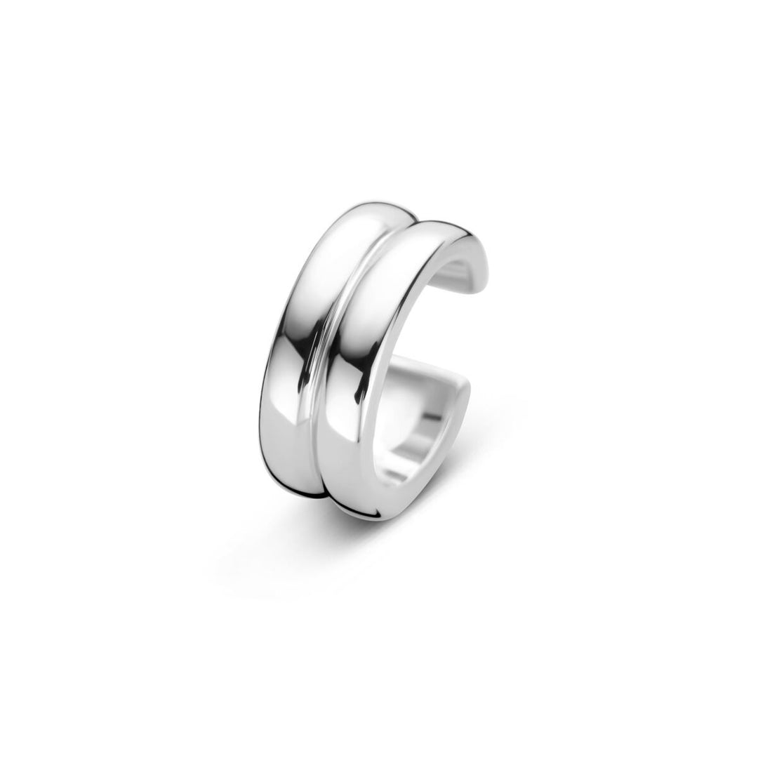 Zilveren ear cuff gerhodineerd 925 – modern en stijlvol