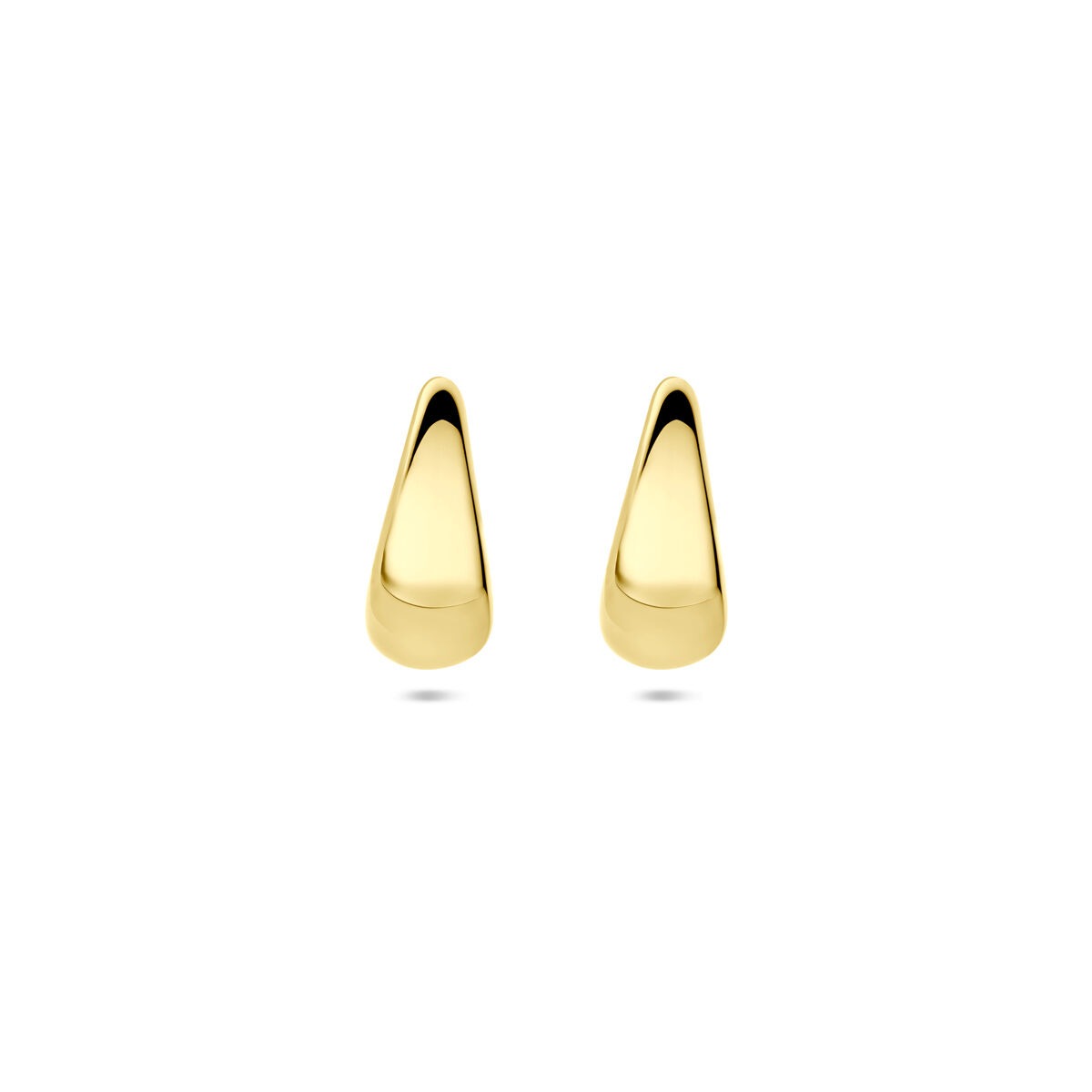 Pendientes de gota en oro amarillo de 14k, con un tamaño de 13 mm.