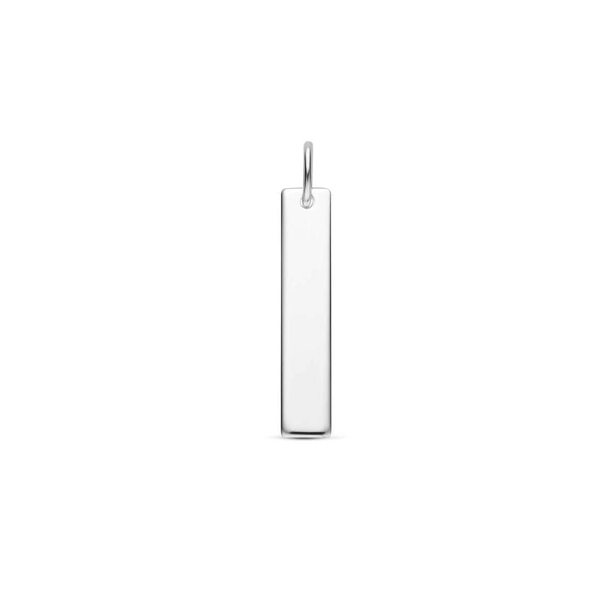 Colgante rectangular de plata 925 con un diseño moderno y minimalista.