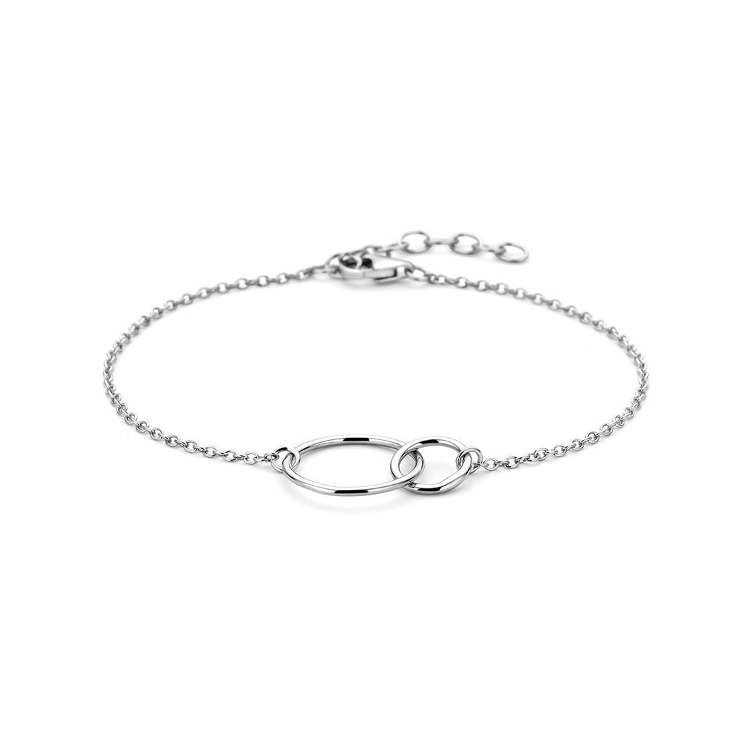 Zilveren armband met open cirkels – gerhodineerd 925 zilver