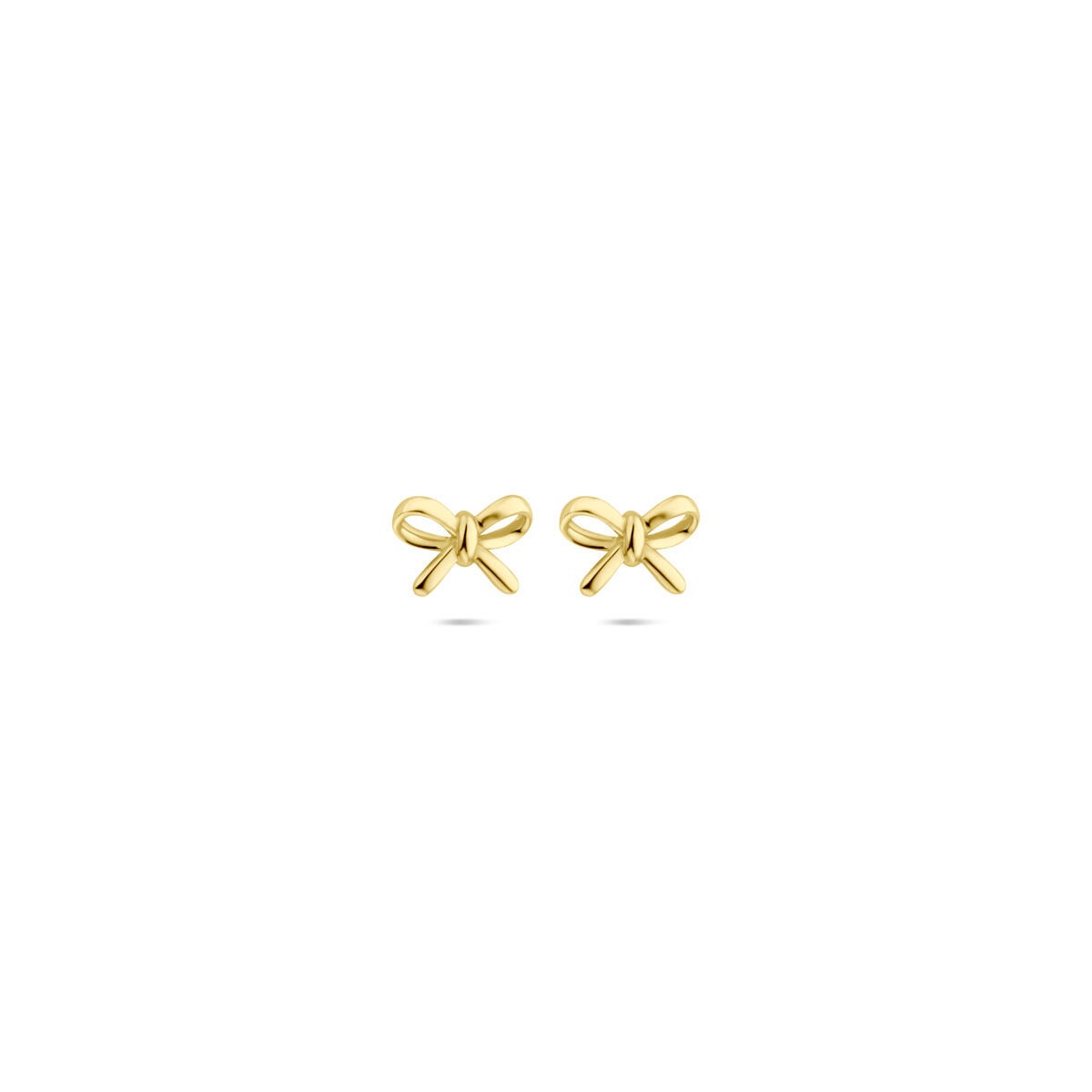 Pendientes de lazo en oro amarillo de 14 quilates.