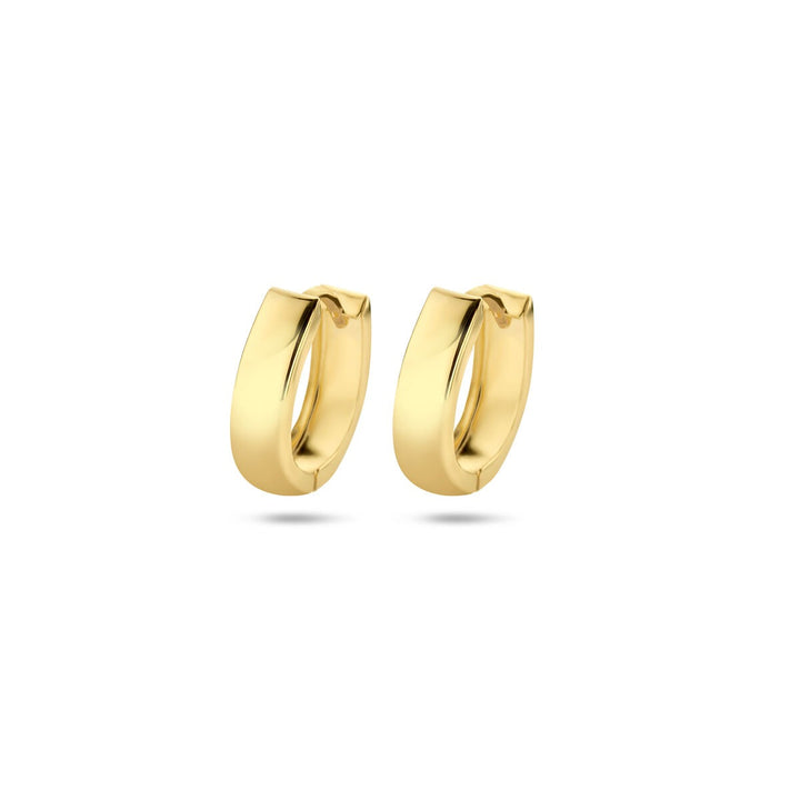 Geelgouden gestanste klapoorringen – 14k
