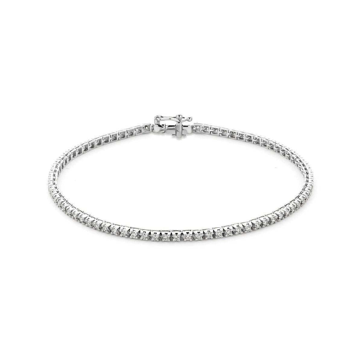 Pulsera de tenis de plata 925 con diamantes cultivados en laboratorio.