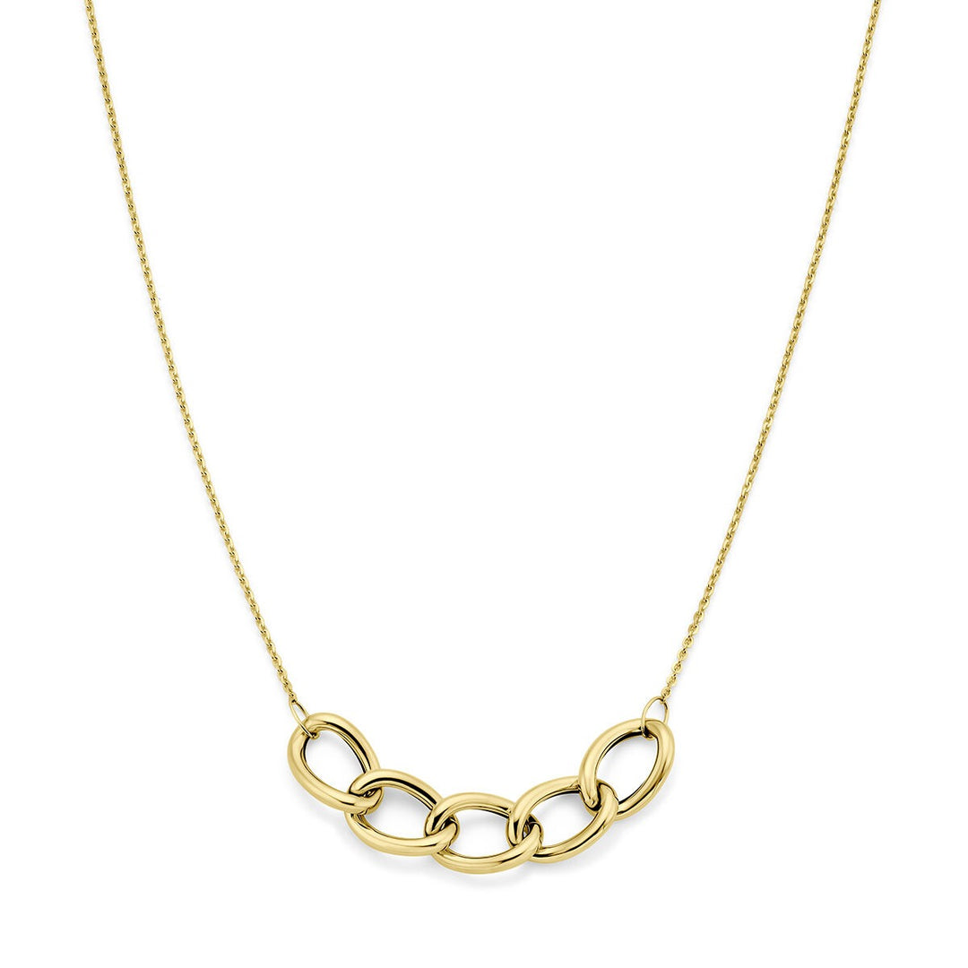 14k Geelgouden anker collier