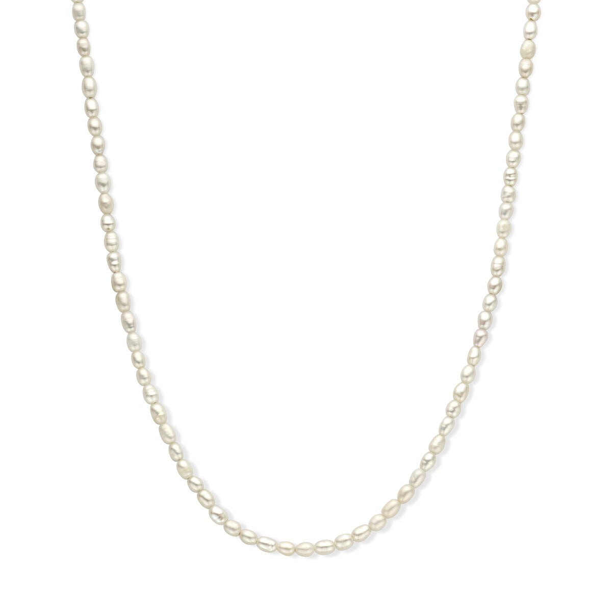 Collar dorado de plata con perlas de agua dulce.