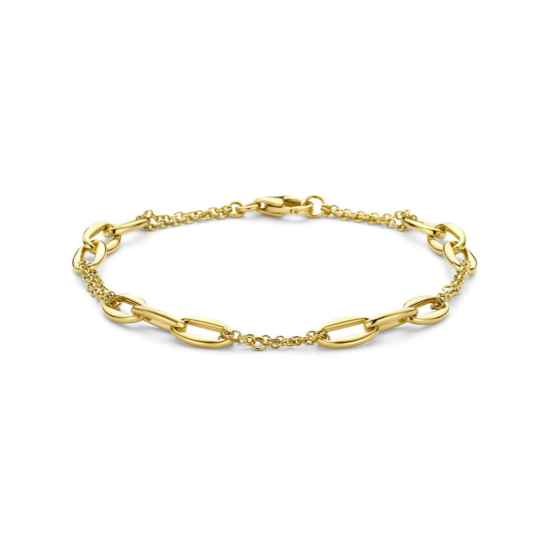 14k Geelgouden Schakel Armband Anker