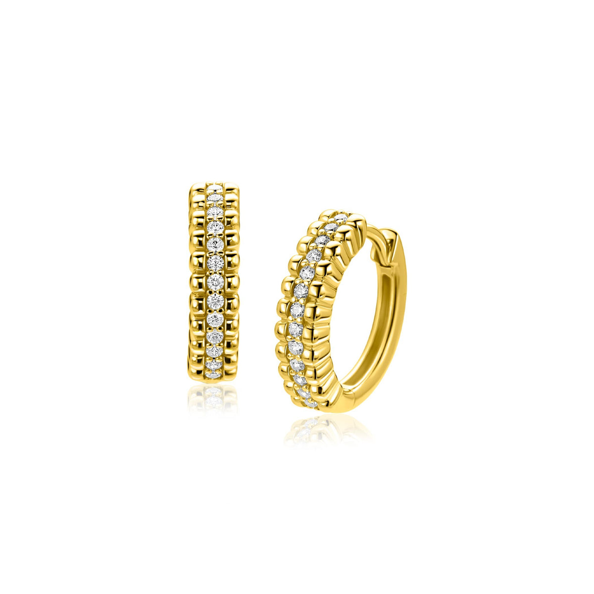 Zinzi Pendientes Plata chapado en oro ZIO2834Y