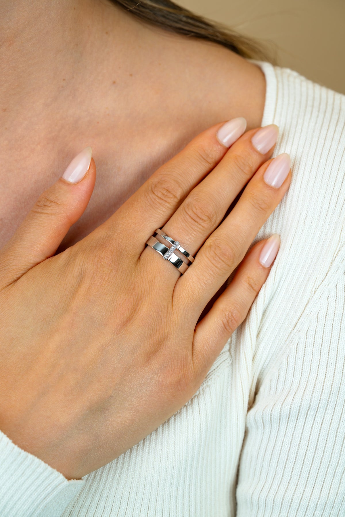 Anillo Zinzi Plata ZIR2728